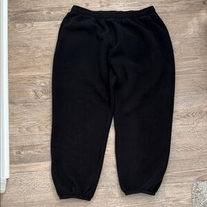Aerie Cloud Fleece Black Oversized Jogger
